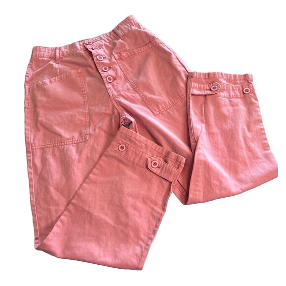 Women’s Pistola Tammy PINK High Rise Straight Trouser Button Fly Pants 26 - Picture 1 of 14